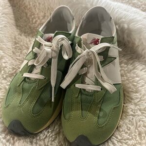 New Balance Kids Green and White Sneakers